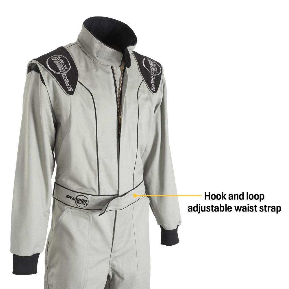 Speedway Double-Layer SFI-5 One-Piece Racing Suit, Black Medium