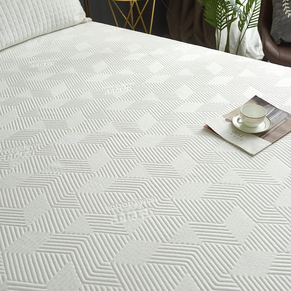 Elif Queen Size Rayon Made from Bamboo Mattress Protector, Waterproof Quilted...