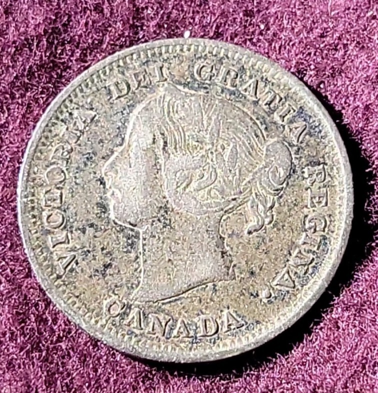 1888 Canada 5 cents silver - Solid VF stk#K937