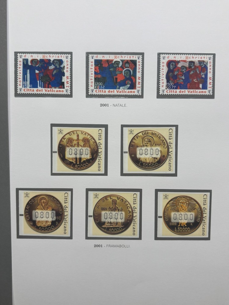 VATICAN 2001 - COMPLETE VINTAGE with sheets, mini sheets and booklets - MNH
