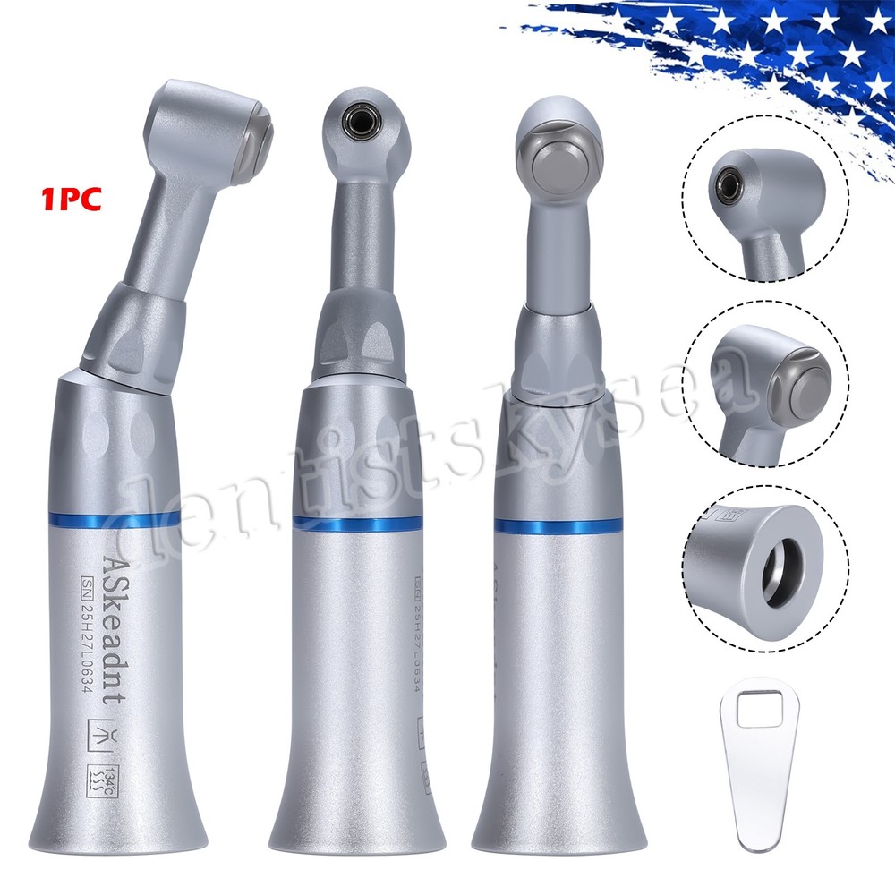 NSK Style Dental Slow Low Speed Contra Angle Handpiece Push Button E-Type Attach