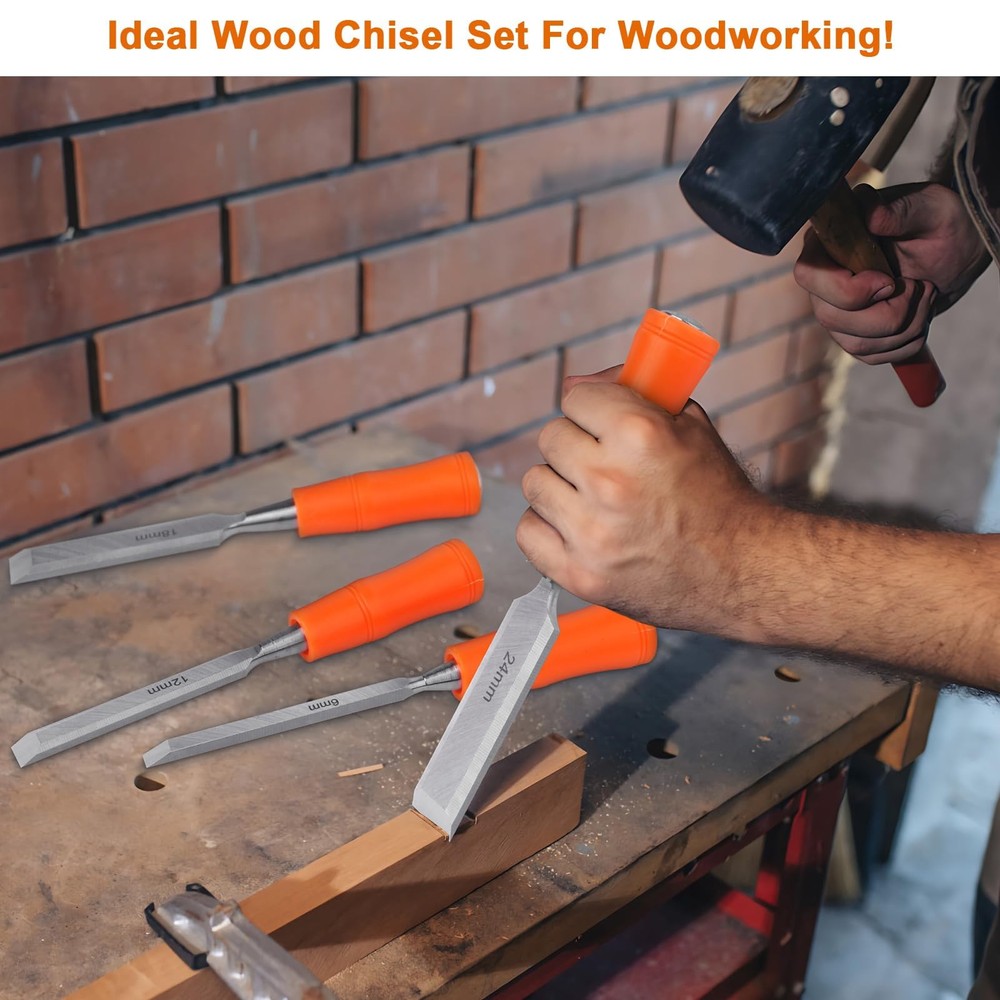 4 Piece Wood Chisel Sets Woodworking Tools Set, Chisels for 4 Pack