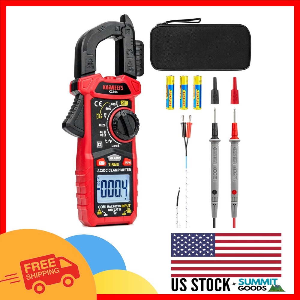 Advanced Digital Clamp Meter - True RMS with D-Shaped Jaw for Safe Testing