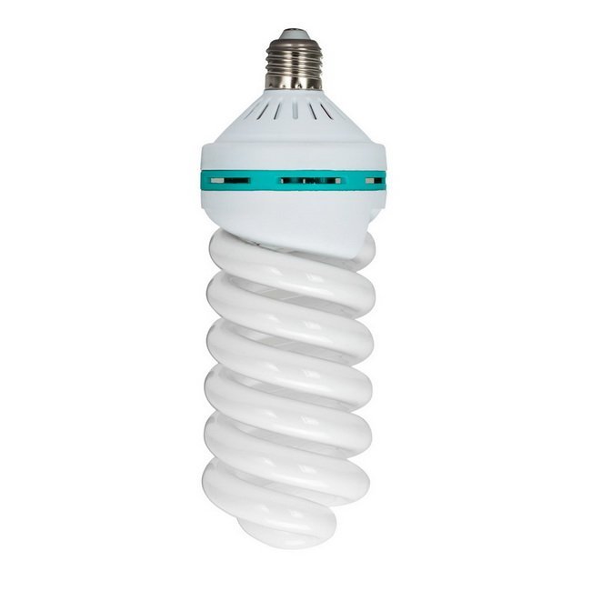 MK 200W Video Studio Continuous E27 Fluorescent Tricolor Light Bulb 5500K 220V