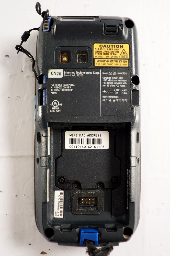 Intermec CN70 Computer Barcode Scanner CN70AQ3KCF2W6100 No Battery