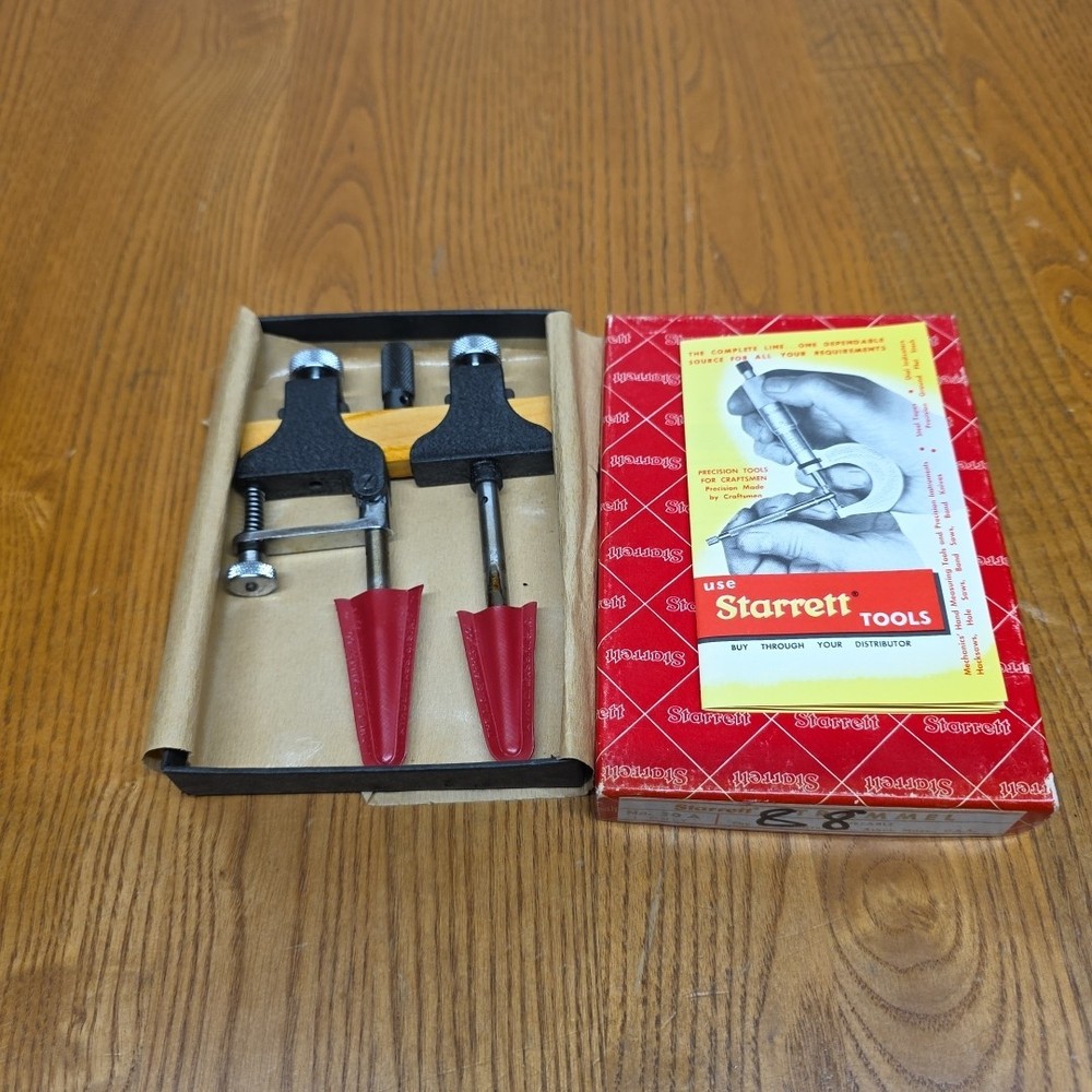 Vintage L.S. Starrett Adjustable No. 50A Trammel Points Wrong Box