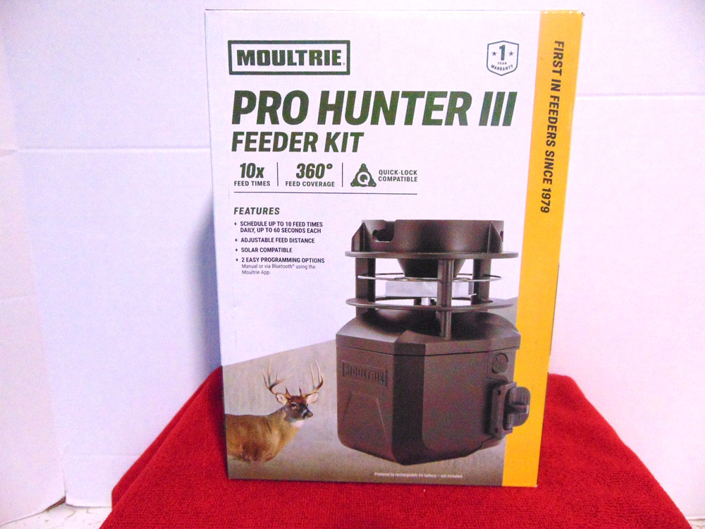 Moultrie Pro Hunter III Deer Feeder Kit Quicklock Adapter Bluetooth Connect