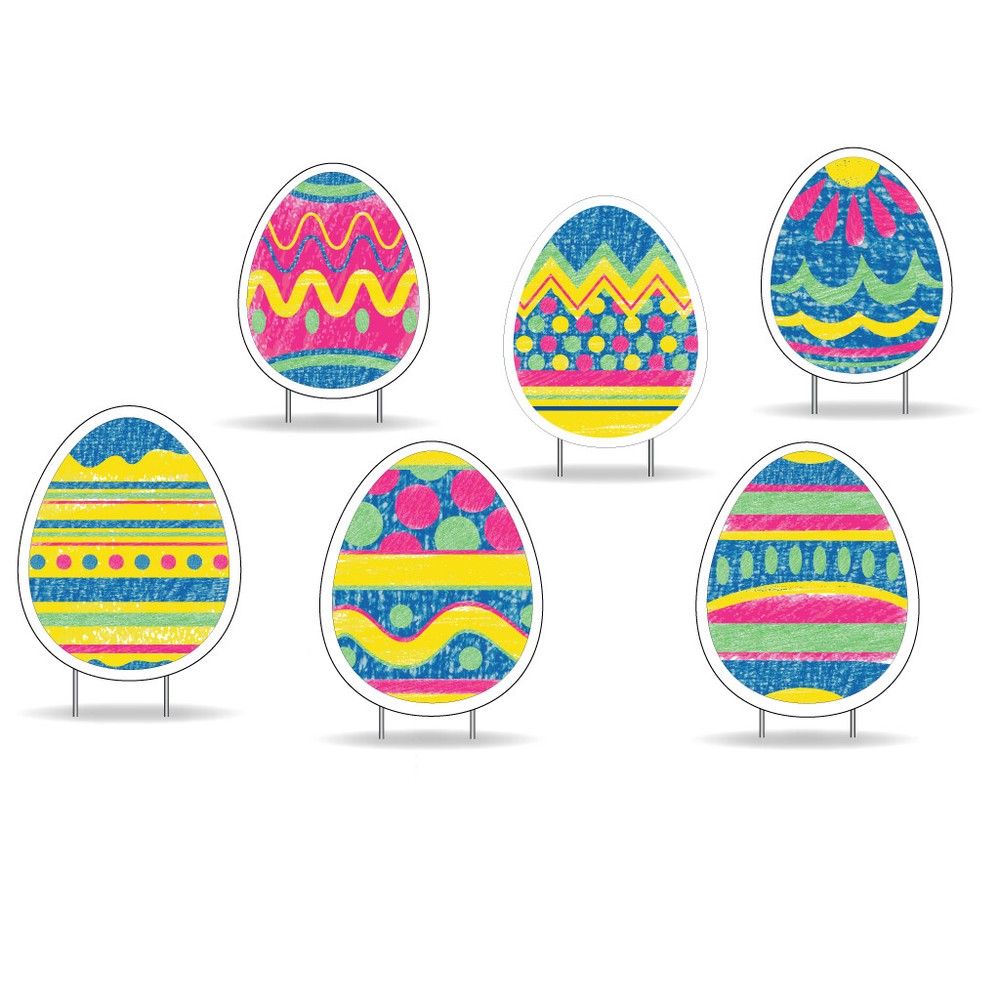 Color By Number Easter Egg Signs, Easter Yard Decorations, Includes Stakes