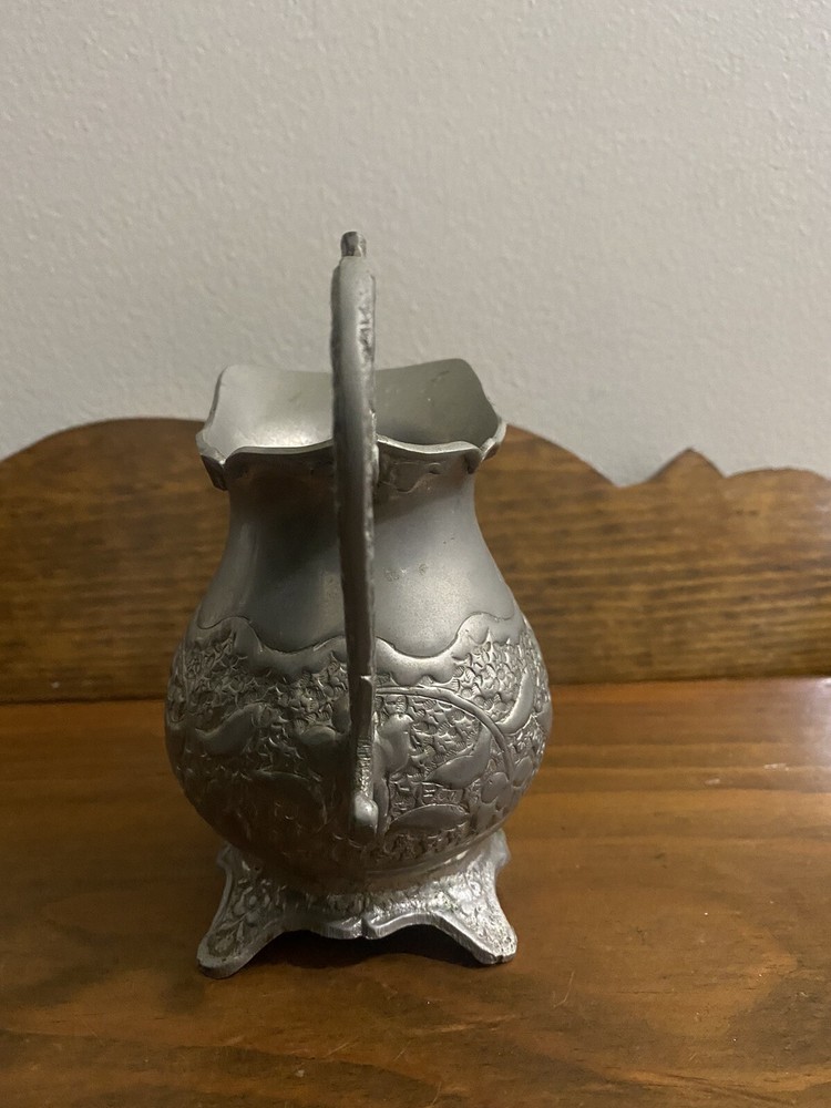 Antique German silver creamer 5.5" Tall