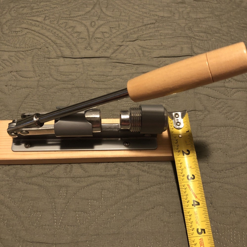 Heavy Duty Pecan and Nut Cracker Tool, Wood Base and Adjustable Handle, Easy Use