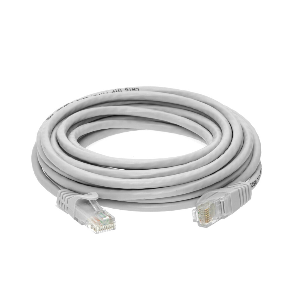 CAT5 Ethernet Patch Cable RJ-45 LAN Internet Cable Gray 1.5FT-20FT Multipack LOT
