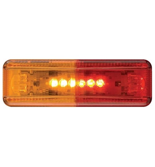 Optronics MCL-65ARB Red/Amber LED Thin Line Side Marker / Clearance Light