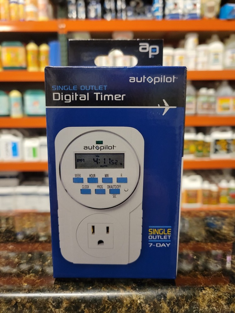 Autopilot Brand - AP - Single Outlet - Digital Timer - 7 Day/1 Week Programming