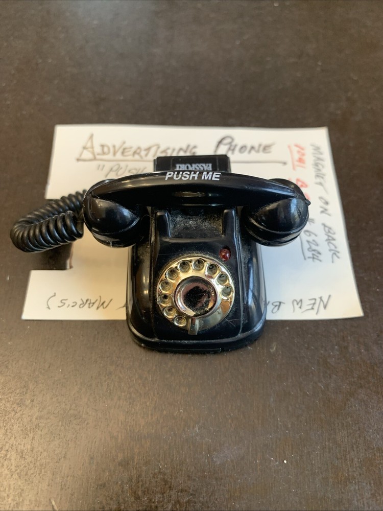 Rare Tiny Small Advertising Push Me Telephone It Works