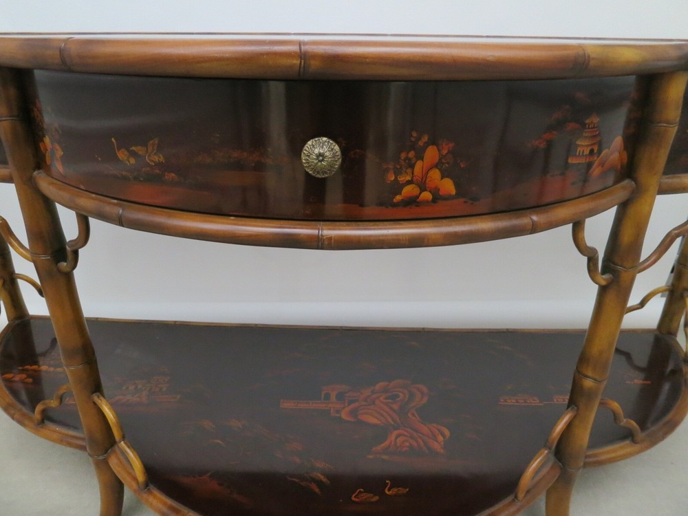 Burgundy Lacquered Asian style Sideboard