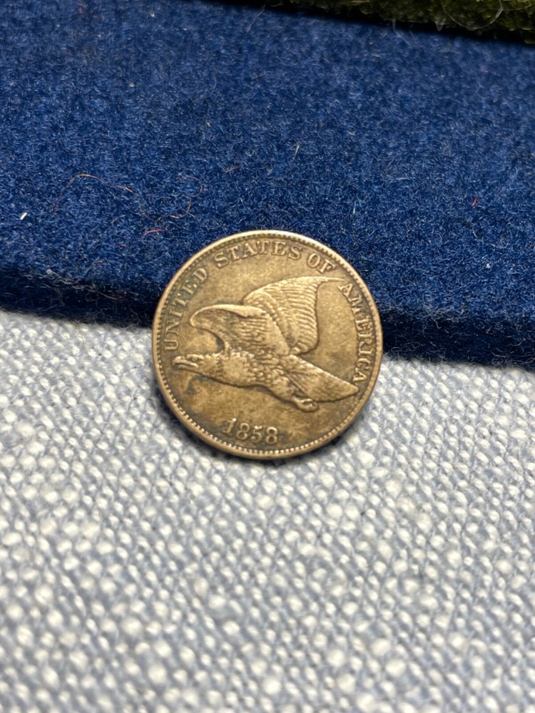 (#101181)  Flying Eagle Cent: 1858 Large Letters.  VF-