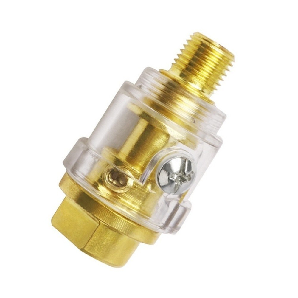 Copper Plated Iron Automatic Oil Feeder for MINI Pneumatic Tools 1/4 NPT Thread