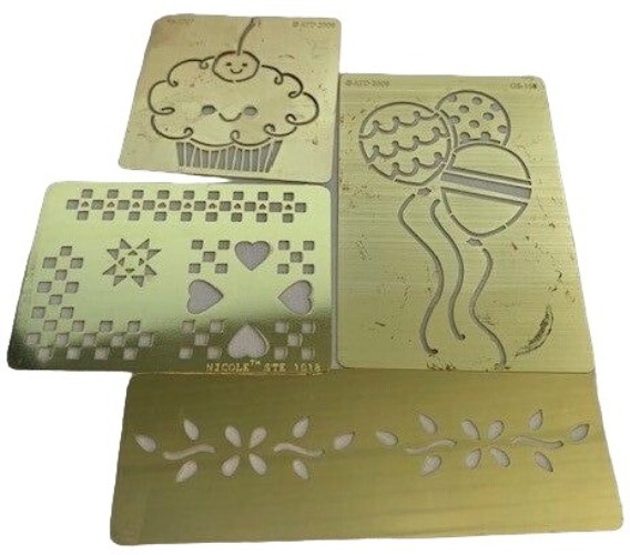 Cupcake & Balloons Stencil Embossing Scrapbooking Set