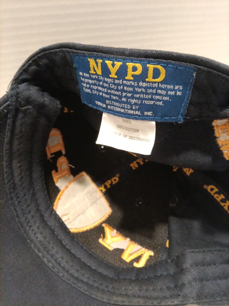 NYPD "New Yorks's Finest" embroidered cap with patch adjustable strapback