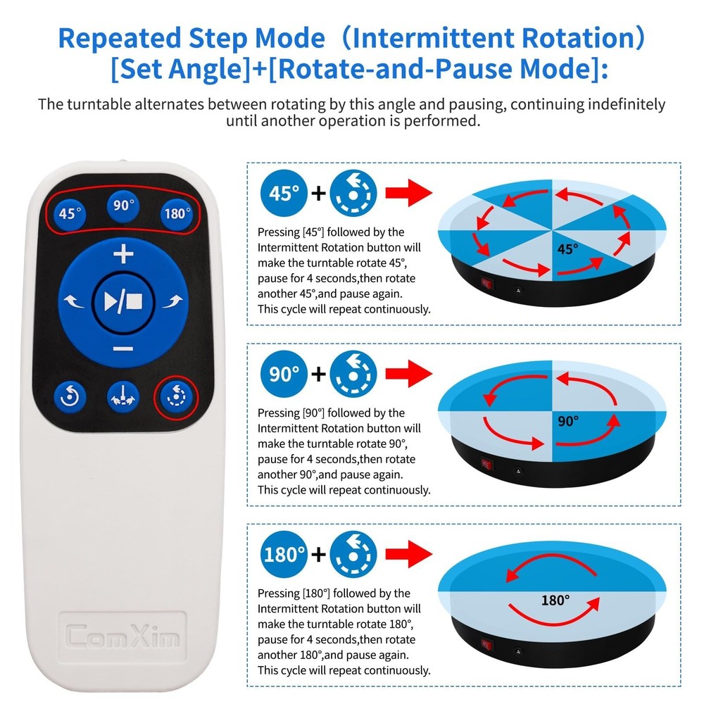 Remote Motorized Electric Turntable Rotating Display Stand Spinning Rotating