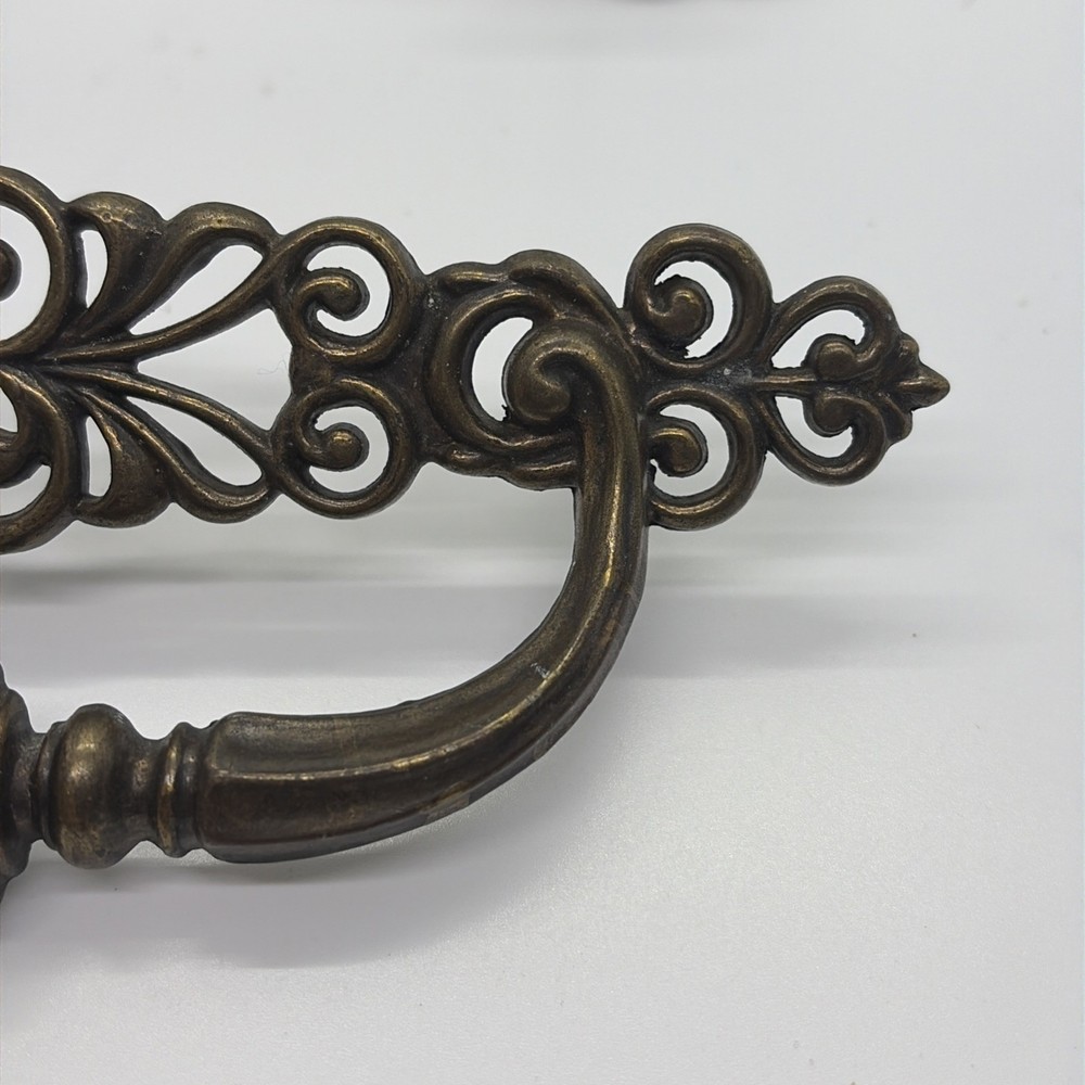 Vtg Pair Of Brass Drawer Pulls 7” (11)