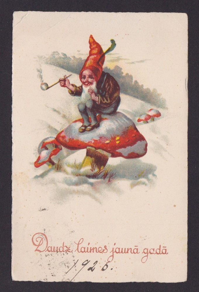 LATVIA 1925, Postcard, Railway cancelation "Valka-Riga"