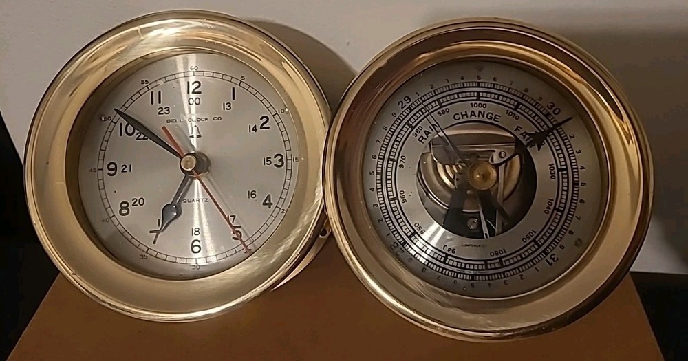 NAUTICAL CLOCK AND  BAROMETER