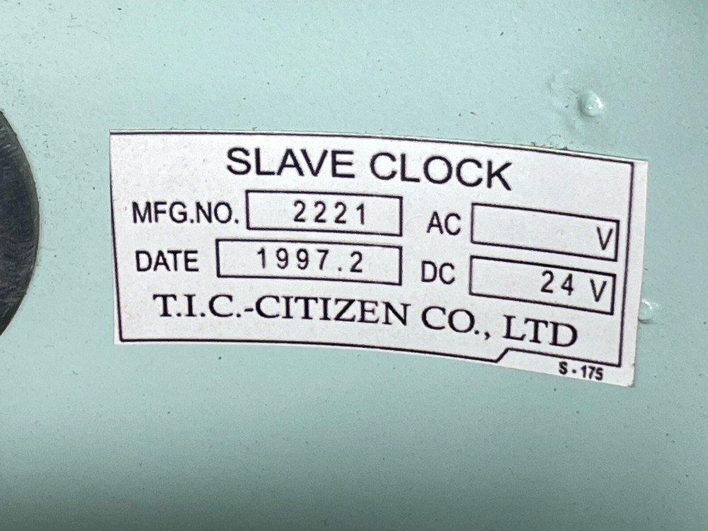 TIC Citizen 2221 Double Faced Bracket 2 Hand Master Slave Clock 24VDC
