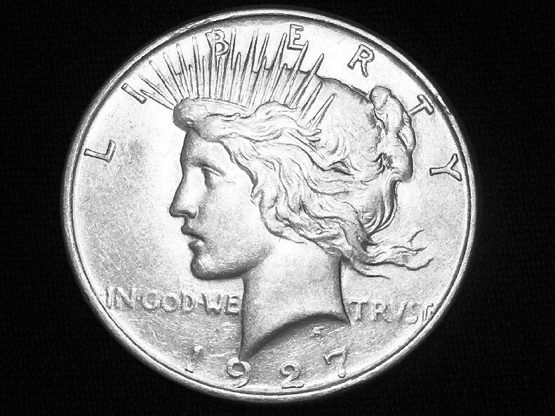 1927-D Peace Dollar --- Almost Uncirculated