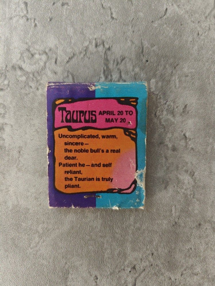 Vintage 1970s Taurus matchbook