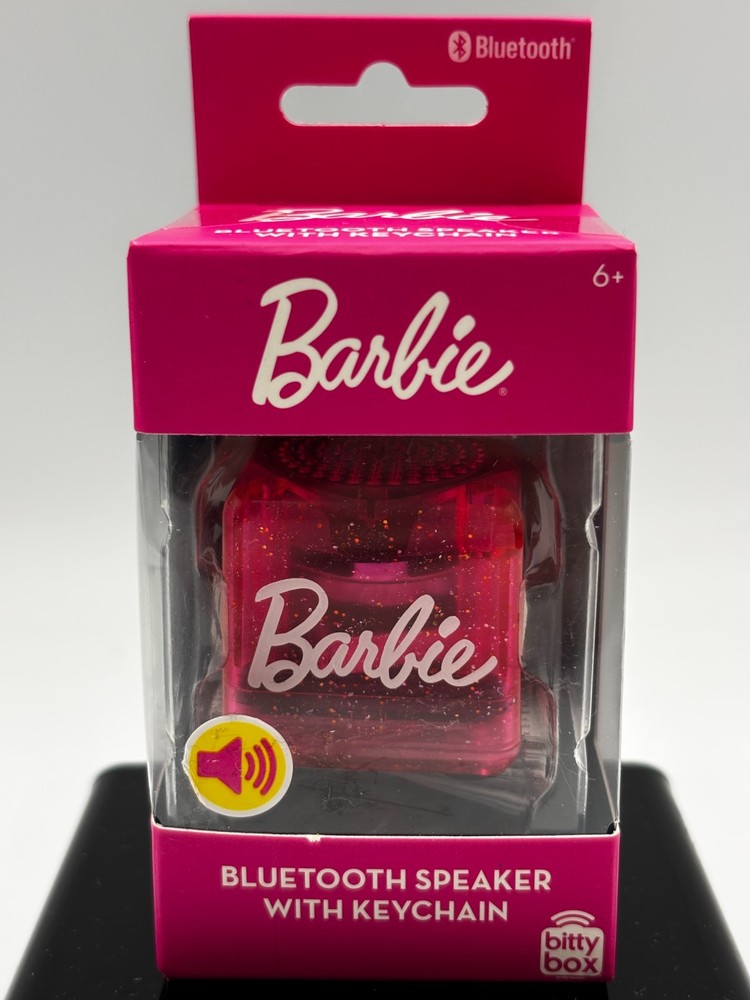 BARBIE Bitty Box Mini Bluetooth Speaker With Keychain NEW