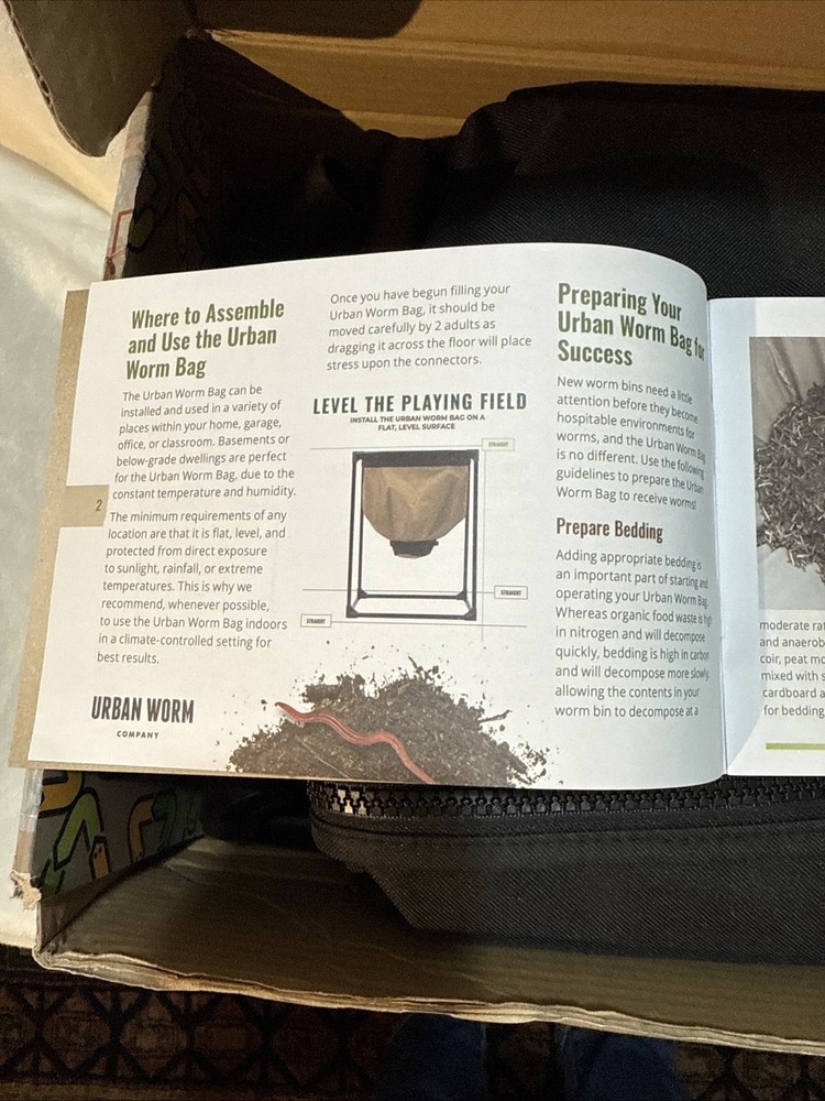 Urban Worm Unused Bag Composting System Breathable Fabric Bin
