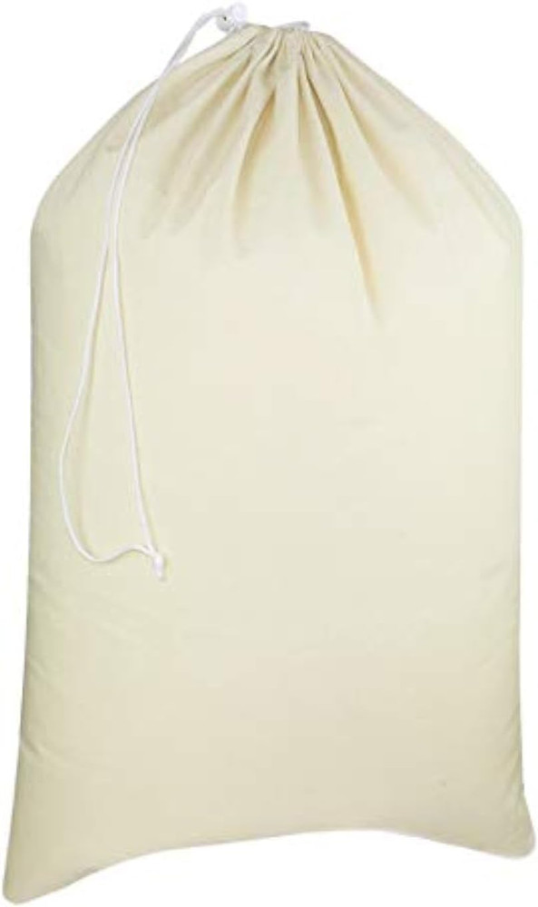 Extra Large Laundry Bags - Heavy Duty Cotton Canvas Drawstring Closure Washable