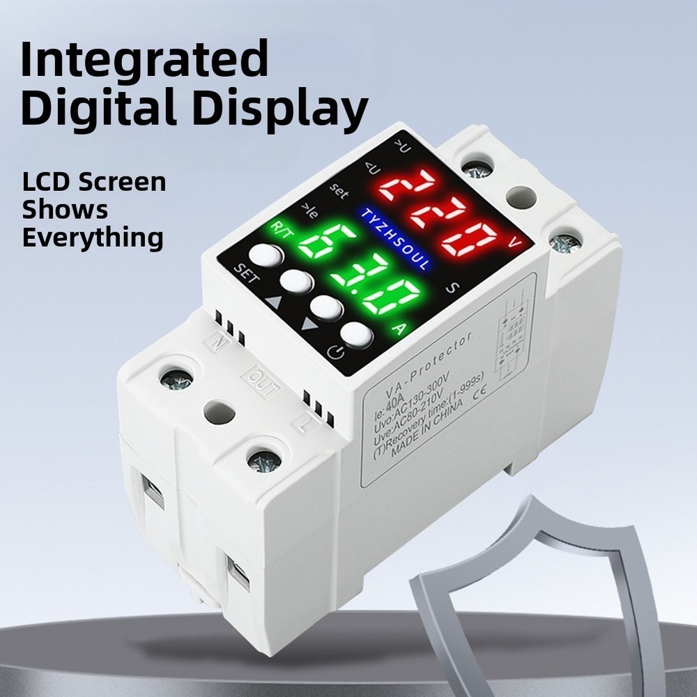 Voltage Protector Smart Device Dual Display LCD Over Under Current Control