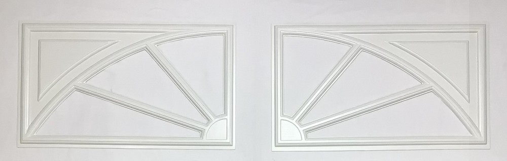 4 Amarr Wagon Wheel Replacement Inserts for Short Panel Amar Garage Door White