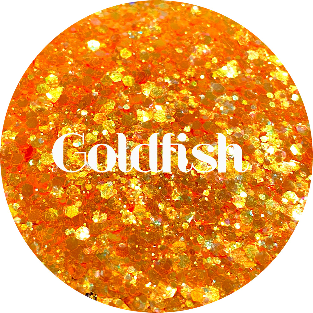 Premium Polyester Glitter - Neon Orange Chunky Mix