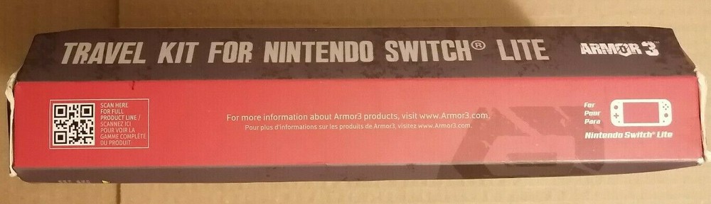 Armor3 Travel Kit: Case Earbuds Screen Protector Cable Grip Nintendo Switch Lite