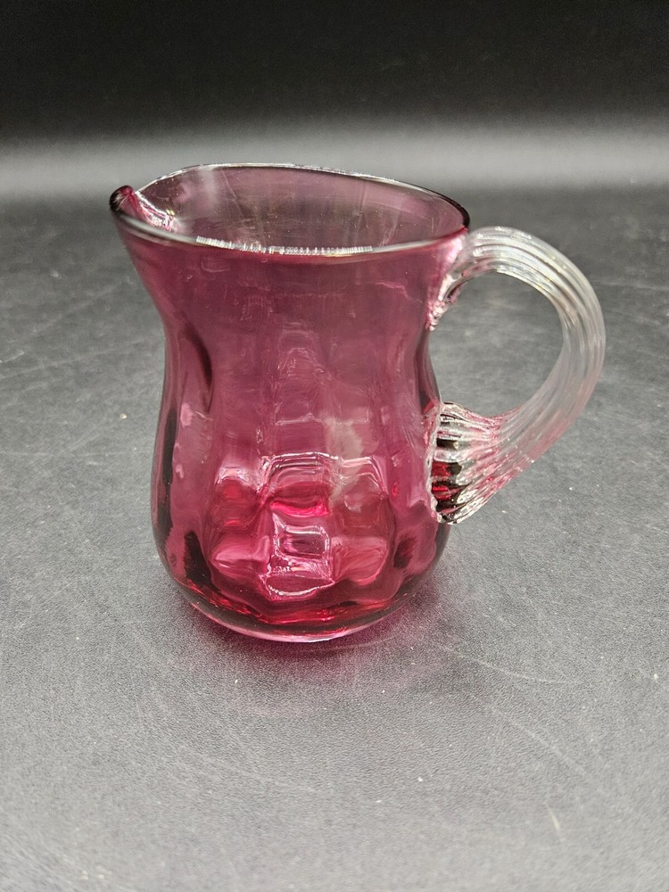 VTG. Pilgrim Cranberry Glass Pitcher