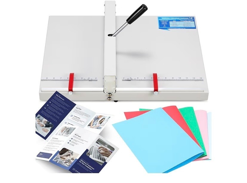 Mxmoonant Manual Creasing Machine 18’’ with Positioning Blocks, Imperial Scale,