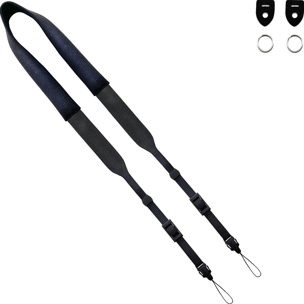 YMTHamaz3 Camera Neck Strap Thin,Binocular with Neoprene 58 inch, Black