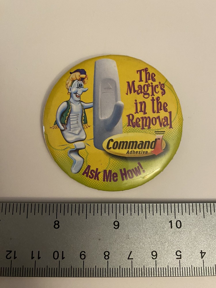 Command Adhesive Advertising Pin Back Button P106