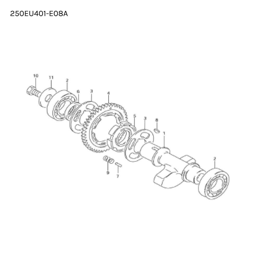 Mutt FSR 250 EU5 2021 - 2024 Inside Track Balancer Driven Gear ref no.5