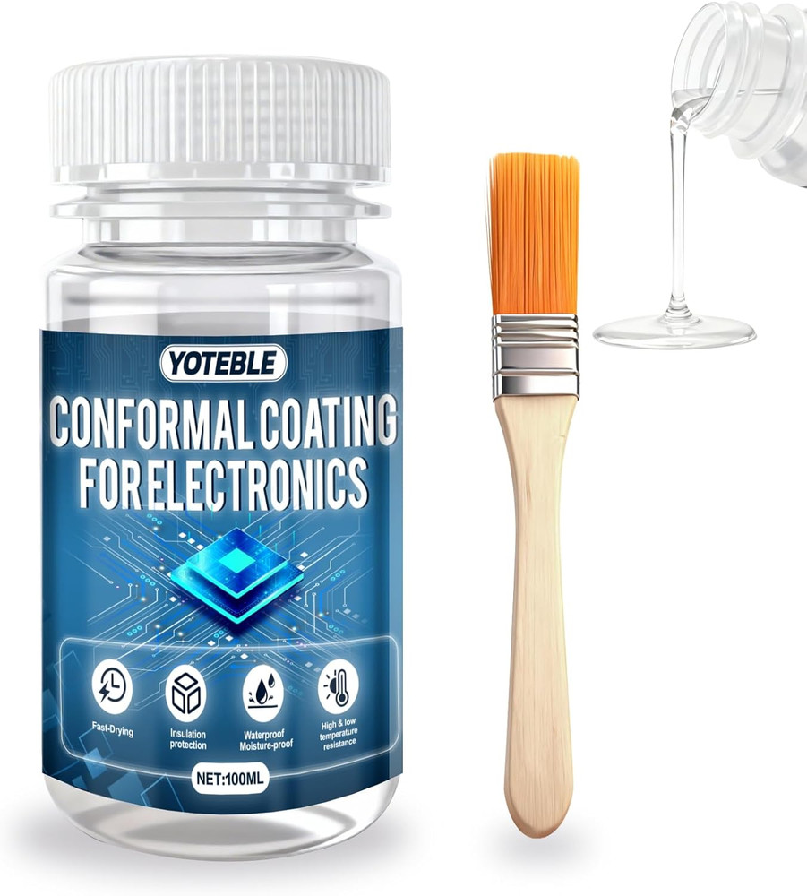 Conformal Coating for Electronics, Clear Insulating Varnish with Brush, Waterpro