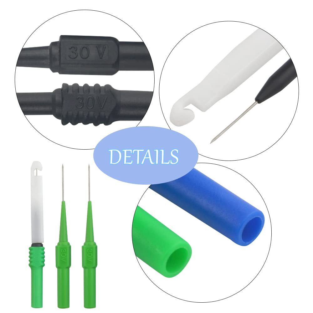 30 PCS Insulation Wire Piercing Probes Set Non-Destructive Back Probes Test P...