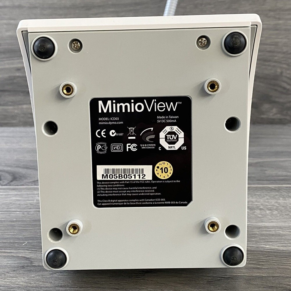 DYMO Mimio View White USB Document Camera Model ICD03- Untested