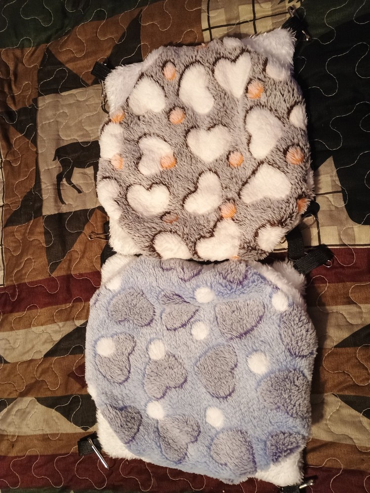 Small heart pattern animal hammock! 2pk! Great for hamsters!