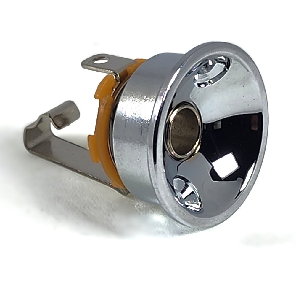 Chrome Modern Tele Jack Socket w/ Jack & Screws