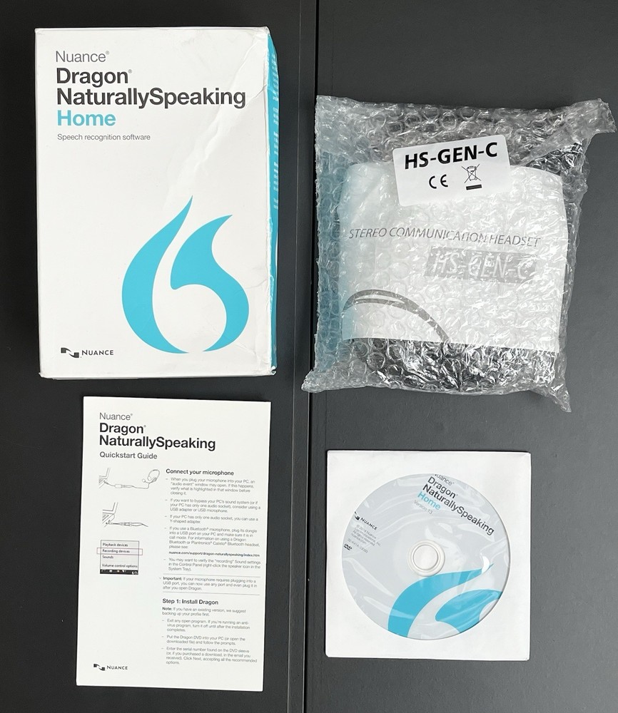Nuance Dragon NaturallySpeaking Home 13 Speech Recognition Software *OPEN BOX*