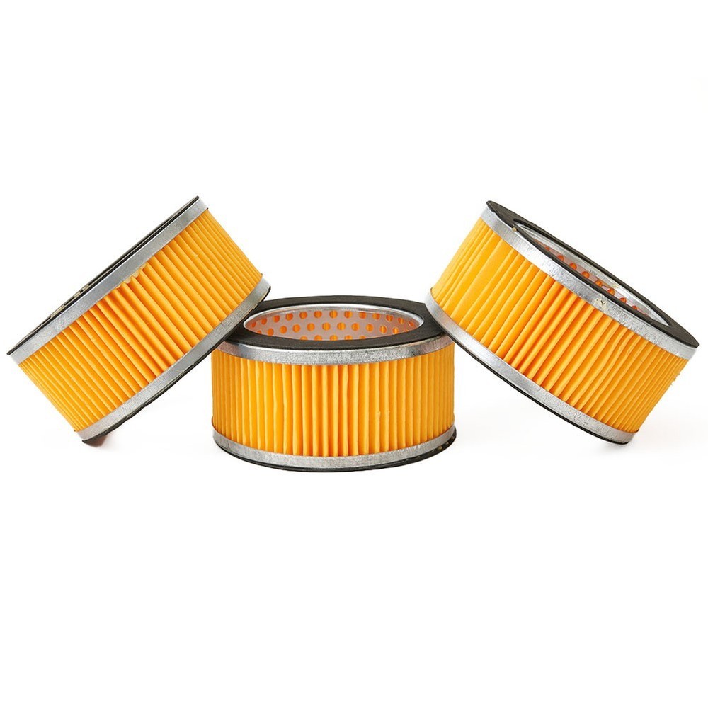 Yellow Cylinder Shape Air Compressor Element Filters Assembly Set Replacement