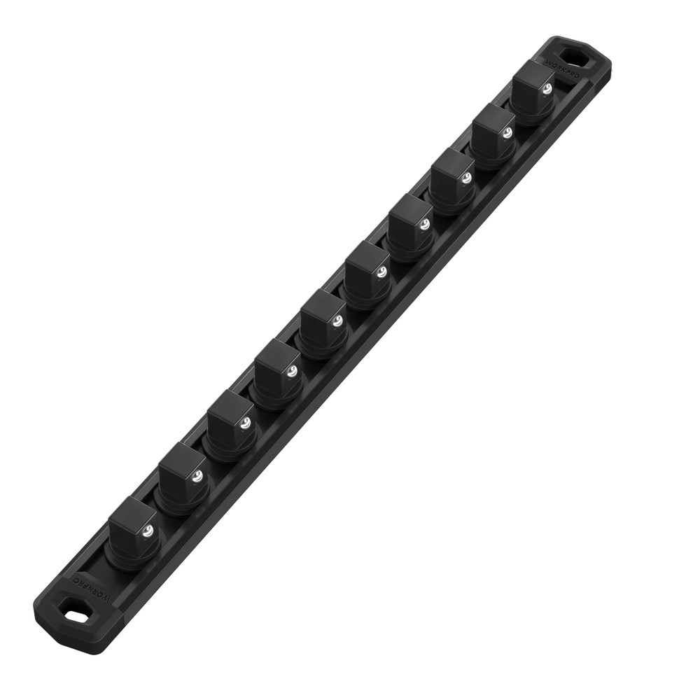 WORKPRO MultiColor 1/2'' Dr Magnetic Socket Organizer Aluminum Alloy Socket Rail